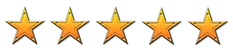 Positive Kundenbewertung mit 5 Sternen, maximale Punktzahl